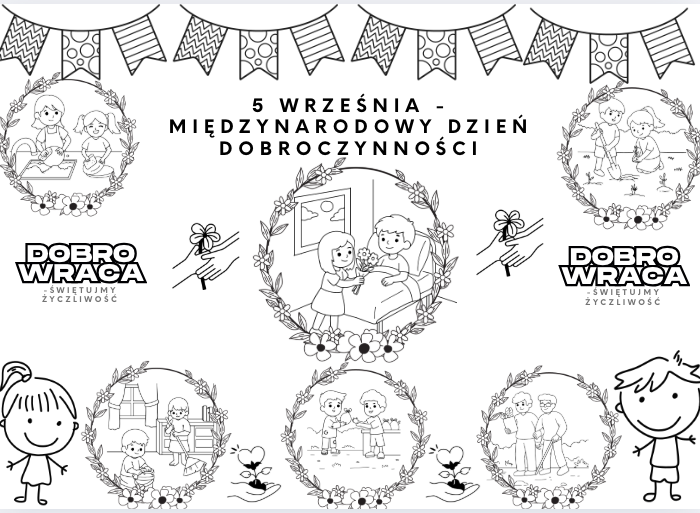 Dobroczynność w małych gestach – gazetka do kolorowania| 20 stron A4 do druku| Idealna dla przedszkolaków i młodszych klas młodszych