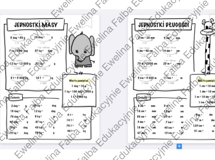 Jednostki długości i masy - pakiet wiedzy