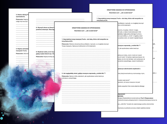 🌌✨ 22 KREATYWNE ZADANIA do opowiadania Stanisława Lema „JAK OCALAŁ ŚWIAT” – dla klasy 6 📚 + ODPOWIEDZI