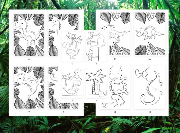 Dinozaury- kolorowanka