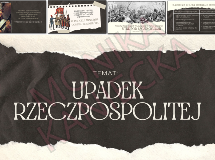 Upadek Rzeczypospolitej - prezentacja historia klasa 6