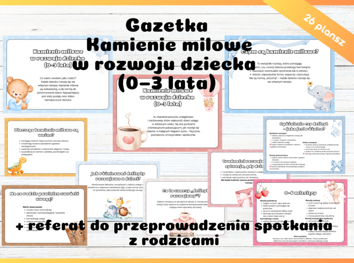 Gazetka   Kamienie milowe  w rozwoju dziecka  (0–3 lata)