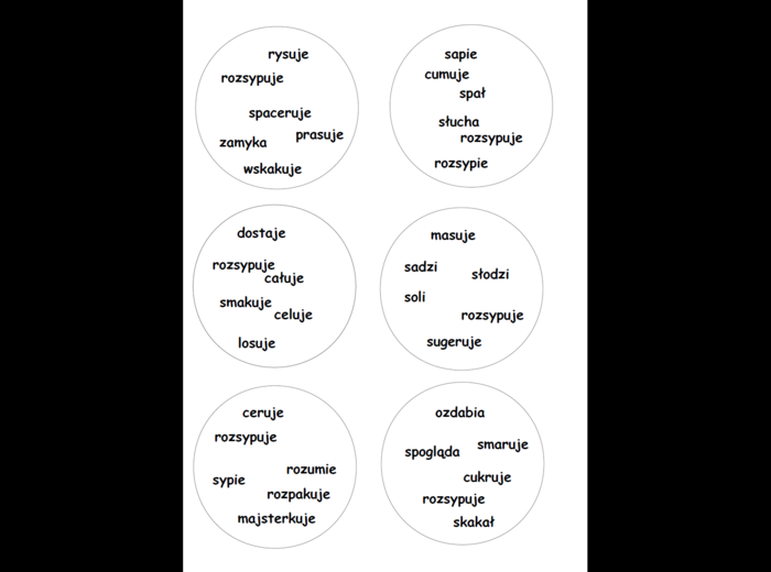 Zestaw kart typu dobble - gry logopedyczne