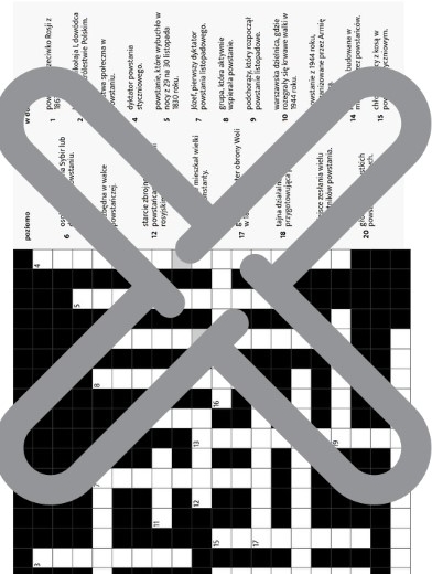 KRZYŻÓWKA - "POWSTANIA NARODOWE" - MATERIAŁ DYDAKTYCZNY