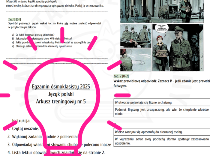 Egzamin ósmoklasisty 2025: język polski – przykładowy arkusz nr 5