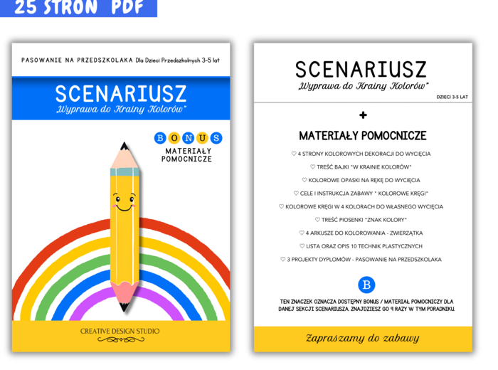 Scenariusz Pasowania na Przedszkolaka: "Wyprawa do Krainy Kolorów" plus BONUS - Materiały Pomocnicze.