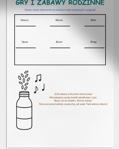 Kolorowanki: parasolki, kalosze, deszcz.