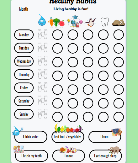 Codzienna rutyna - j. angielski - karta pracy