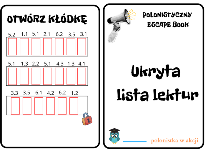 Escape book pt. ,,Ukryta lista lektur"