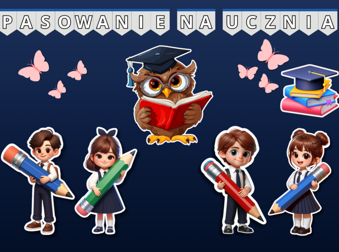 PASOWANIE NA UCZNIA - dekoracja XXL na kotarę
