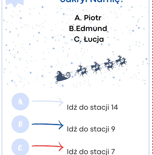 "Opowieści z Narnii" - lekcja w ruchu (stacje zadaniowe)