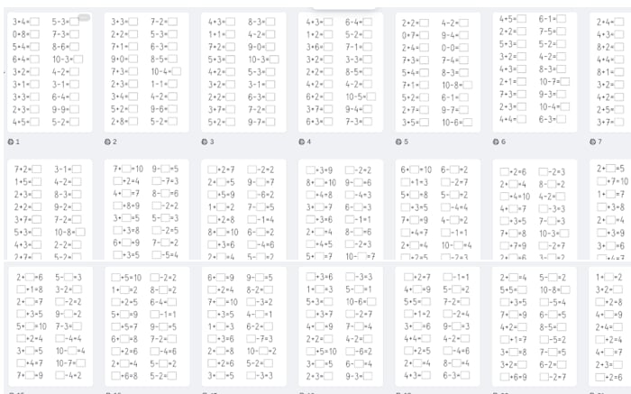 Dodawanie w zakresie 10