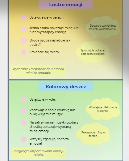Moje pierwsze emocje – karty obrazkowe i zabawy. 20 kart. 10 zabaw. 3 kolorowanki.
