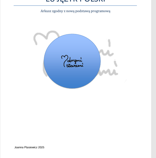 1. Arkusz E8 z języka polskiego - zgodny z nową podstawą programową