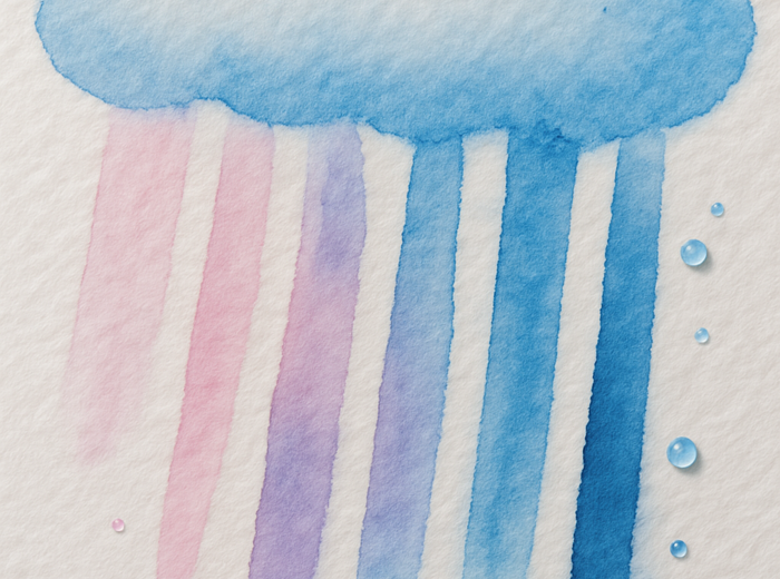 Deszczowe akwarele – technika rozmyć