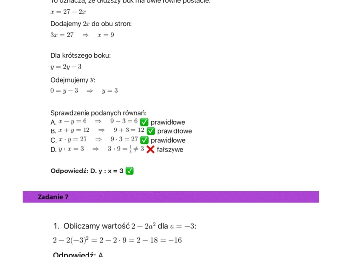 Matematyka bez tajemnic - powtórka do egzaminu ósmoklasisty