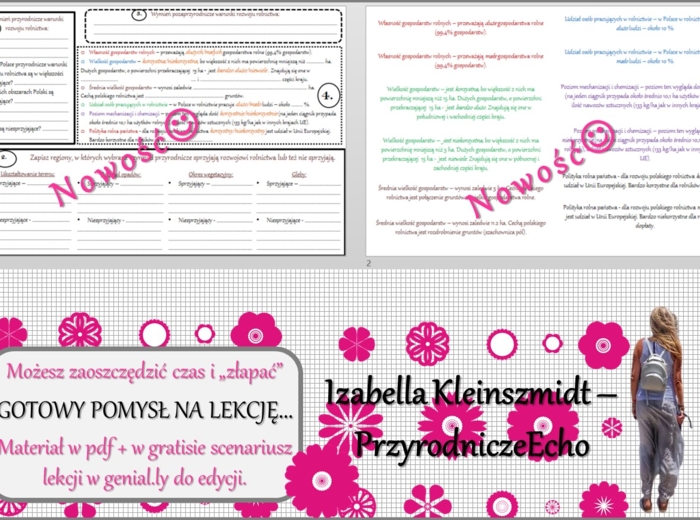 Pomysł na lekcję/karta pracy/stacje zadaniowe/notatki/ materiał do lekcji do tematu „Warunki rozwoju rolnictwa” w pdf. W gratisie niekomercyjny scenariusz lekcji/pomysł na lekcję w programie genial.ly do edycji. Geografia 7. Dział „Rolnictwo i przemysł P