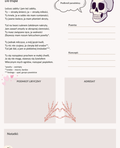 Barok – wiersze barokowe, marinizm, koncept (myślownik)