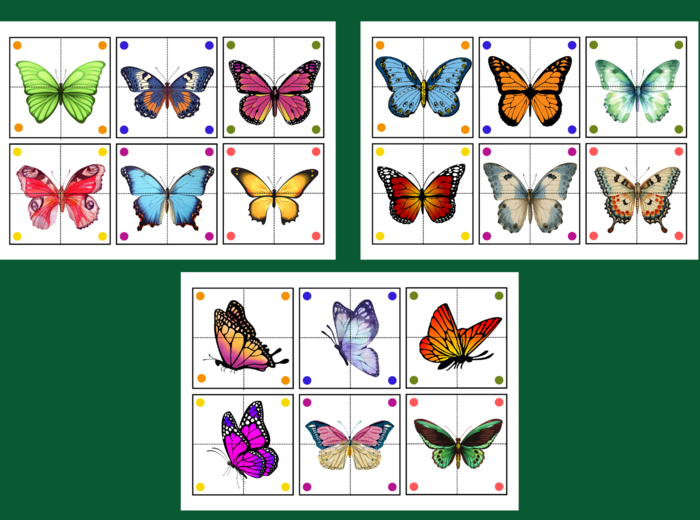 DZIEŃ MOTYLA – puzzle – układanka- układanki – biblioteka – świetlica – przedszkole – 36 wersji - WIOSNA