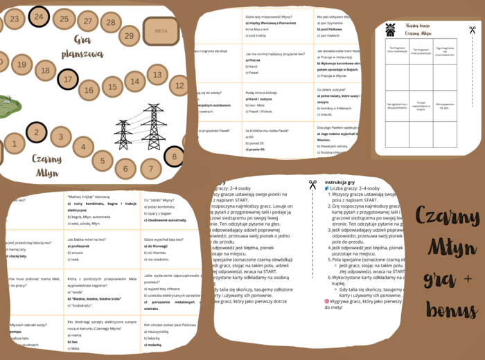 HIT! Czarny Młyn Marcina Szczygielskiego - gra planszowa+bonus czytelniczy