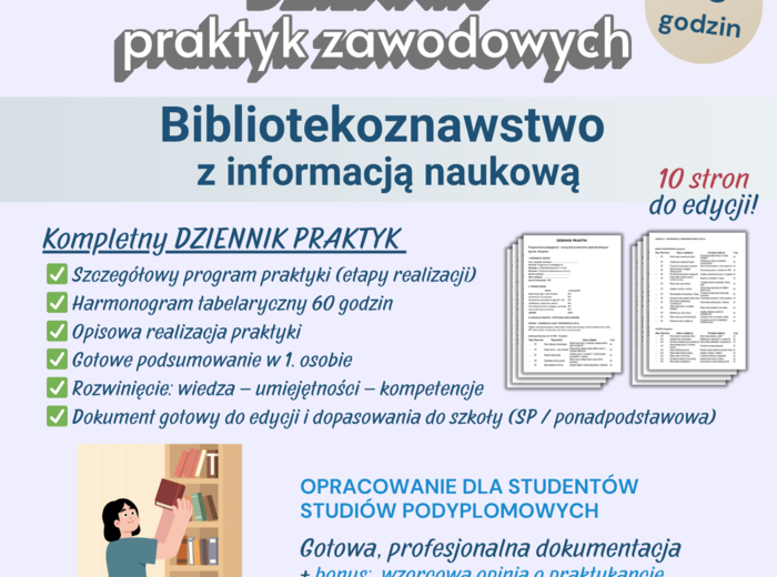 Dziennik praktyk BIBLIOTEKOZNAWSTWO Z INFORMACJĄ NAUKOWĄ