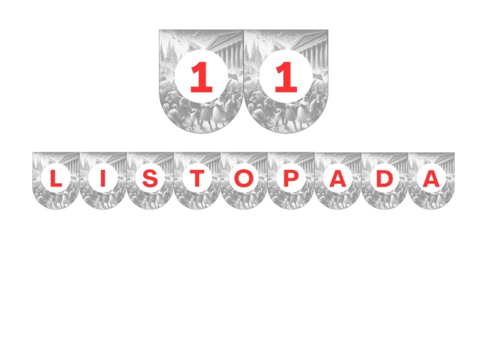 Girlanda, baner "11 listopada"