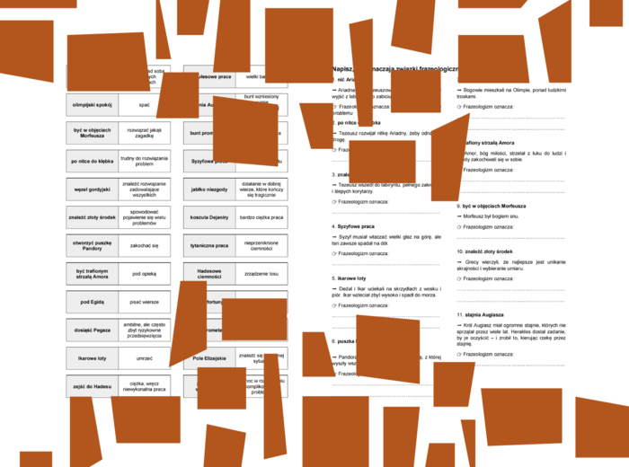 Mtologia grecka - W świecie frazeologizmów