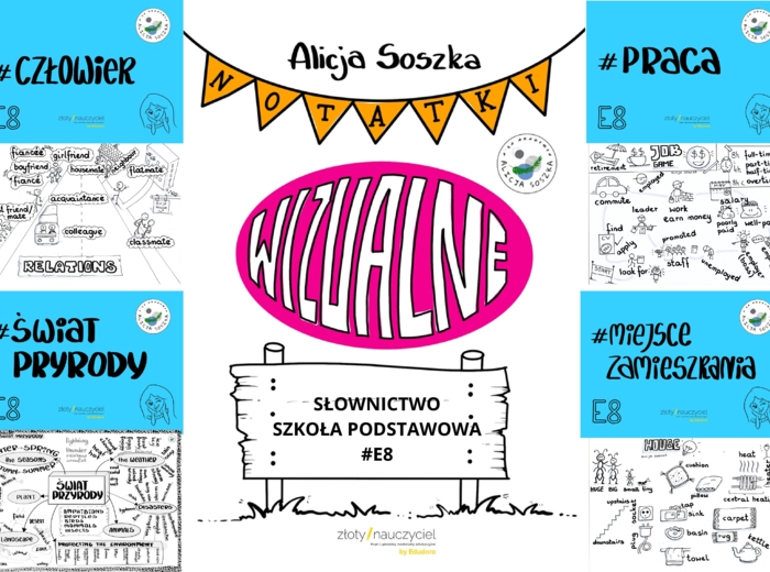 E8 SŁOWNICTWO dla SZKOŁY PODSTAWOWEJ by Alicja Soszka NOTATKI WIZUALNE