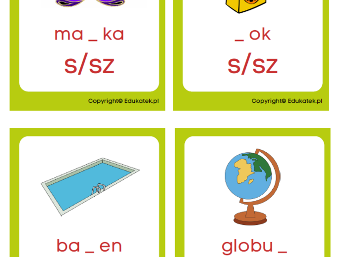 Różnicowanie słuchowe - utrwalanie głosek szumiących i syczących