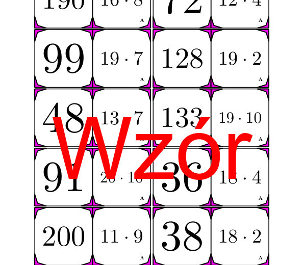 Domino - Tabliczka mnożenia do 20 | matematyka