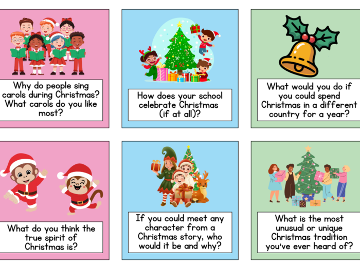 CHRISTMAS CARDS – SPEAKING GAME Rozmowy o Świętach po angielsku!