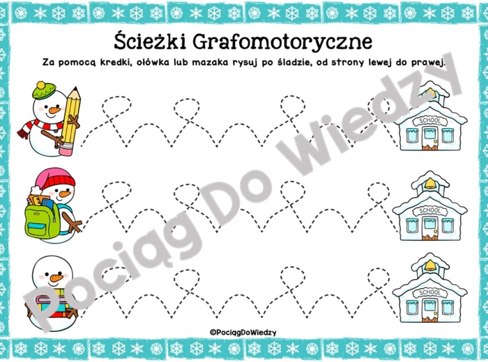 Boże Narodzenie - Rysowanie po śladzie