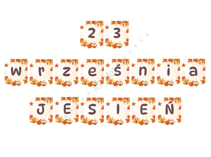 Girlanda, baner "23 września JESIEŃ"