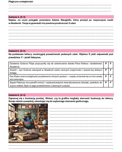 Zestaw lekturowy "Akademia Pana Kleksa"