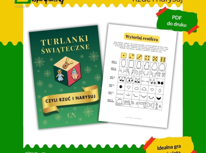 Wyturlaj renifera - kreatywna gra bożonarodzeniowa dla dzieci i rodziny