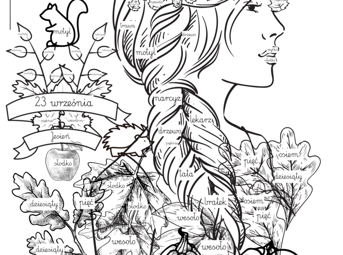 Jesień z częściami mowy