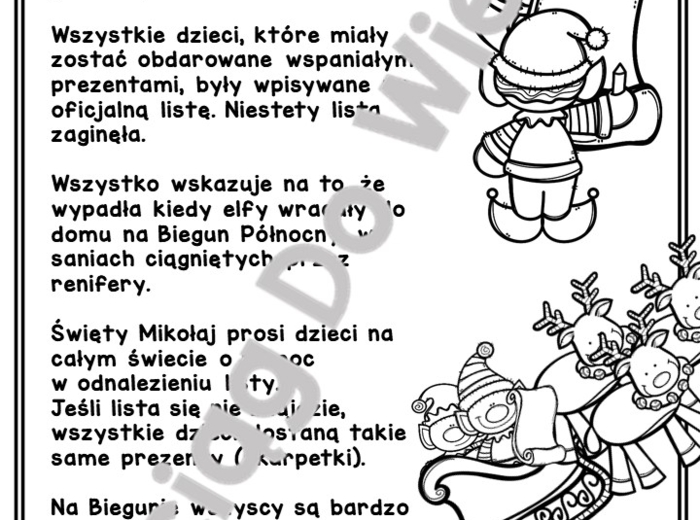 Pomocy! Lista Grzecznych Dzieci zaginęła - praca metodą projektu