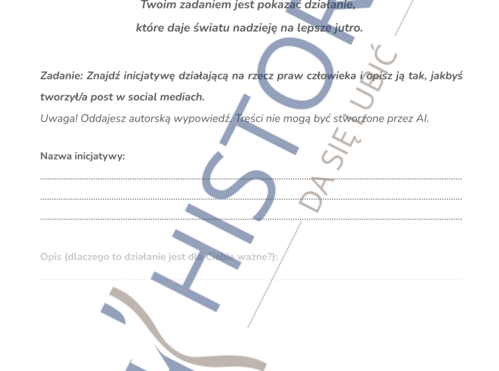 Prawa człowieka. Twój głos ma znaczenie