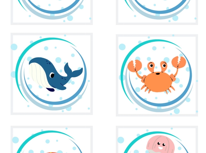 ZNACZKI PRZEDSZKOLNE. ZWIERZĘTA MORSKIE. CZĘŚĆ I.