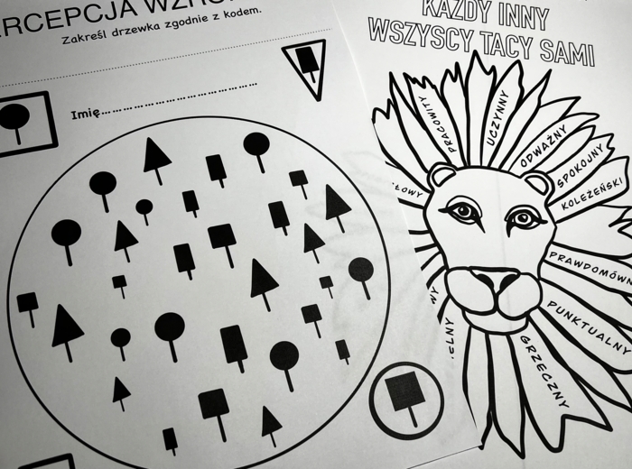 Zestaw ćwiczeń - percepcja wzrokowa, emocje, aktywność ruchowa