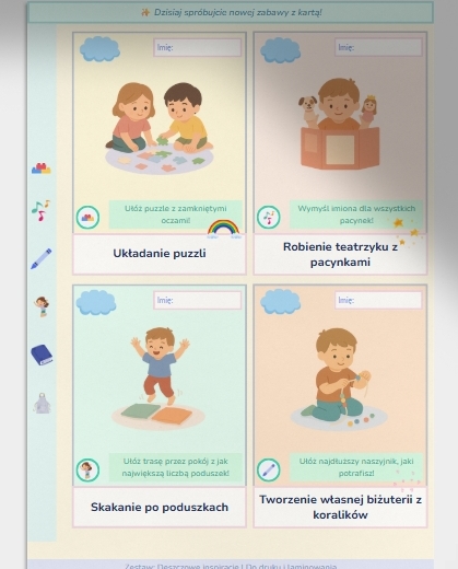 Karty Obrazkowe: "Deszczowe inspiracje"