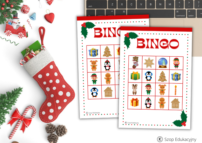 Świąteczne zadania i łamigłówki. Boże Narodzenie. Bingo