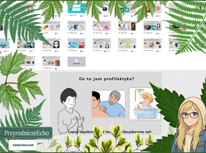 Prezentacja multimedialna w genial.ly „Co to jest profilaktyka?”. Edukacja zdrowotna. Klasa 4. Dział „Moje zdrowie”.