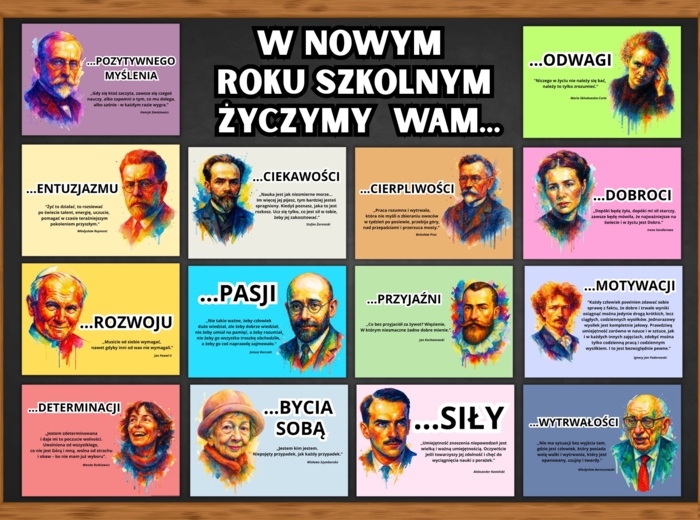 W nowym roku szkolnym życzymy Wam... zestaw materiałów edukacyjnych (gazetka + scenariusz)