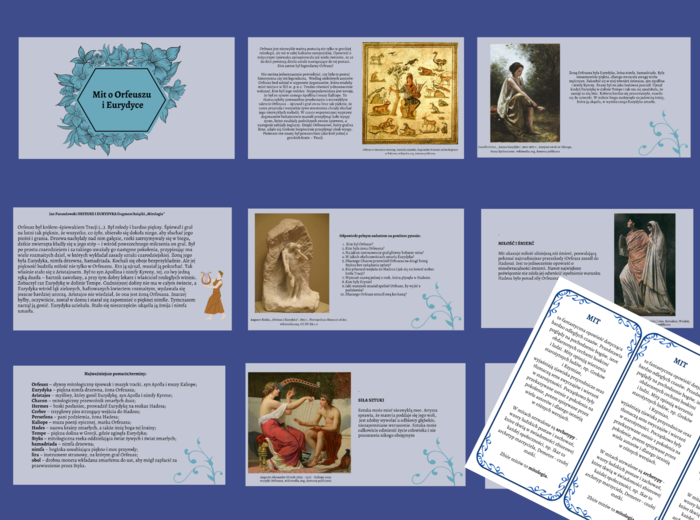 MIT O ORFEUSZU I EURYDYCE – prezentacja - mity + wklejka
