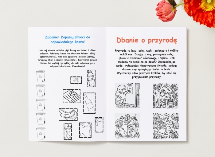 Zwierzęta. Cykl życia rośliny. Segregacja śmieci. Dbanie o przyrodę. KARTA PRACY