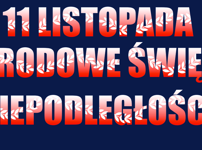Święto niepodległości - napis plus szablony