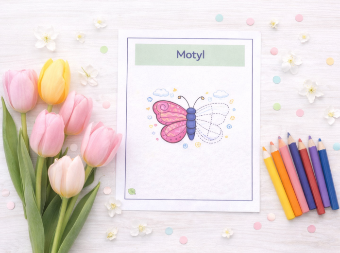 Wiosenne obrazki do dokończenia – karta pracy