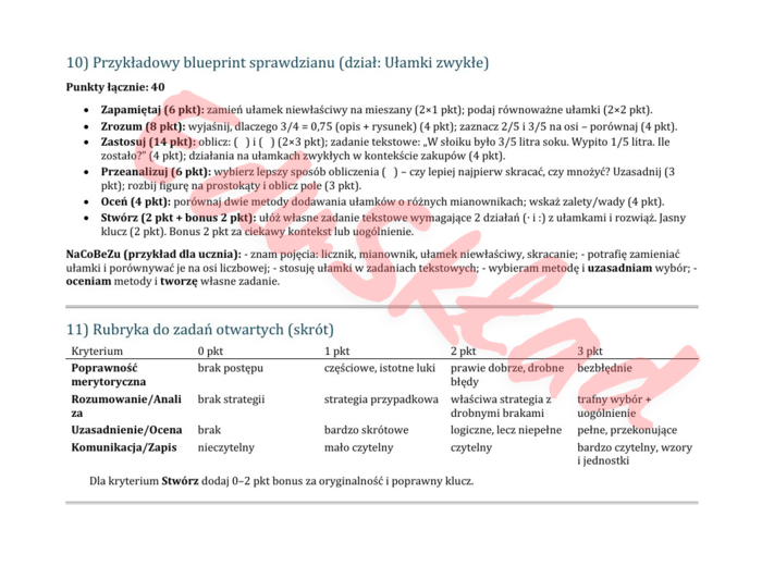 Skuteczne ocenianie w matematyce: model Blooma