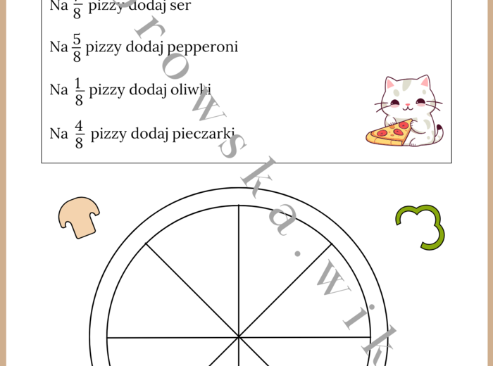 Ułamki - przepis na pizze
